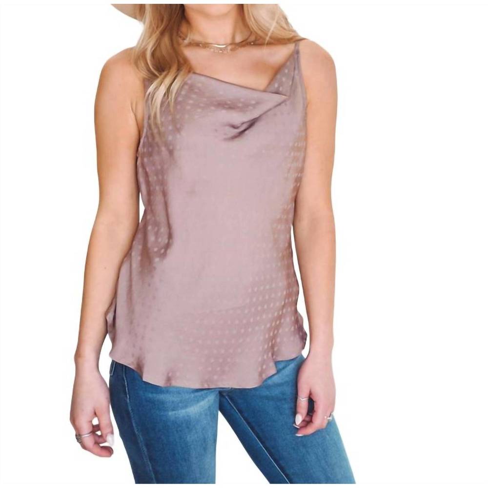 NEW LA MIEL polka dot print spring summer camisole in grey/violet